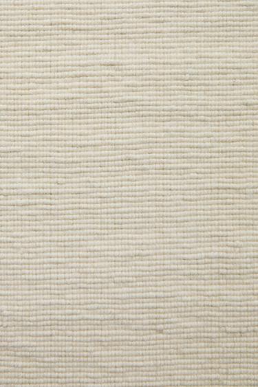 KLEINER TEPPICH AUS SCHURWOLLE MIT WELLENMUSTER - Cremefarben von Zara