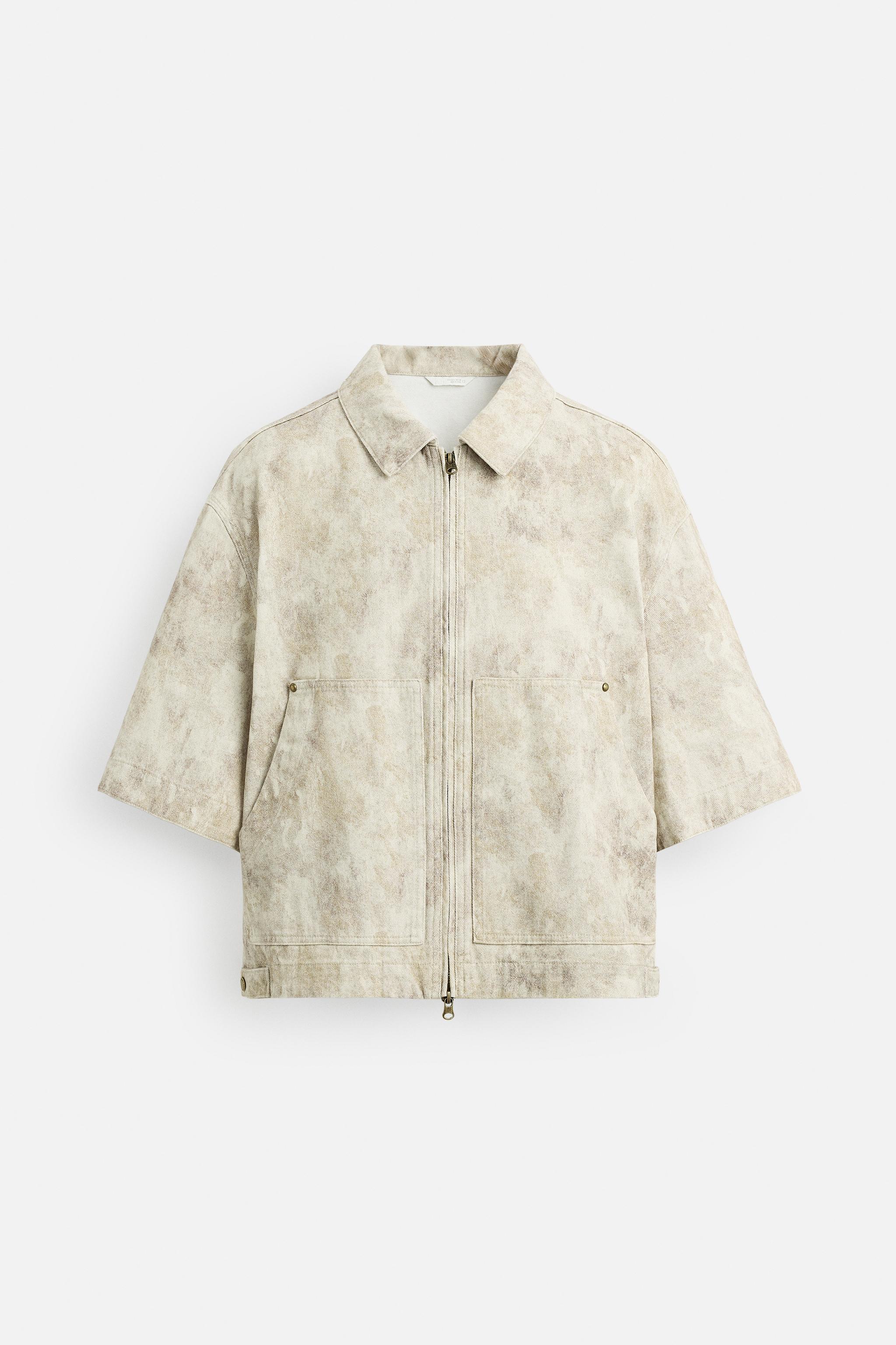 【現金特価】 ABSTRACT PRINT OVERSHIRT - Beige | ZARA United States ブルゾン