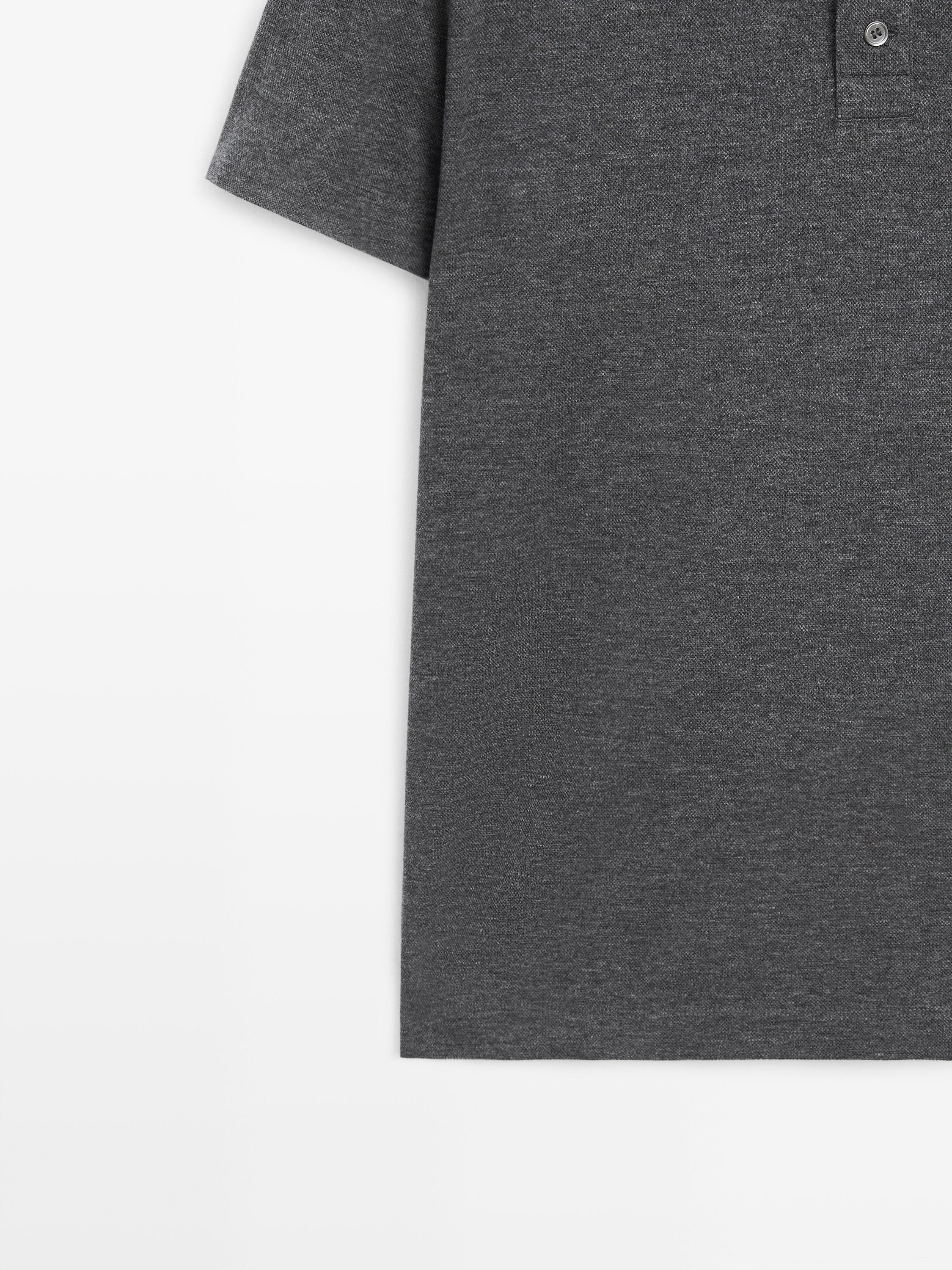 Short sleeve cotton polo shirt