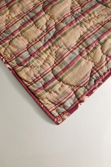 PLAID COTON RAYURES - Beige de Zara - Image 1