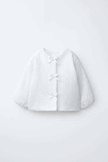 CAZADORA BORDADO SUIZO - crudo-blanco de Zara