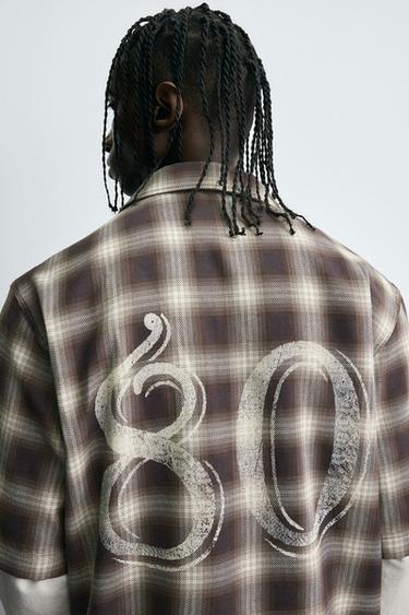 CHECK OVERSHIRT - Khaki by Zara
