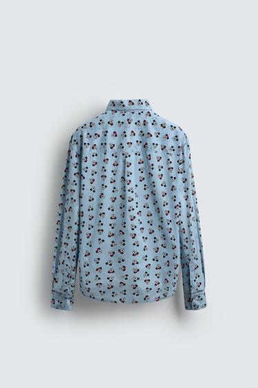 CHEMISE MINNIE + MICKEY MOUSE HARRY LAMBERT FOR ZARA X DISNEY - Bleu indigo de Zara - Image 6
