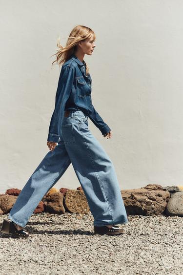 オーバーダイ バギー デニムパンツ ZARA ザラ オーバーダイ buggy 