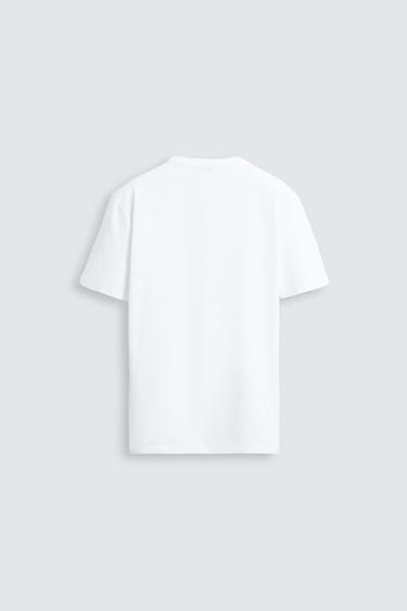 T-SHIRT SLIM FIT BASIQUE - Blanc de Zara - Image 6