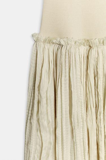 ROBE MIDI BIMATIÈRE - rose poudré de Zara - Image 6