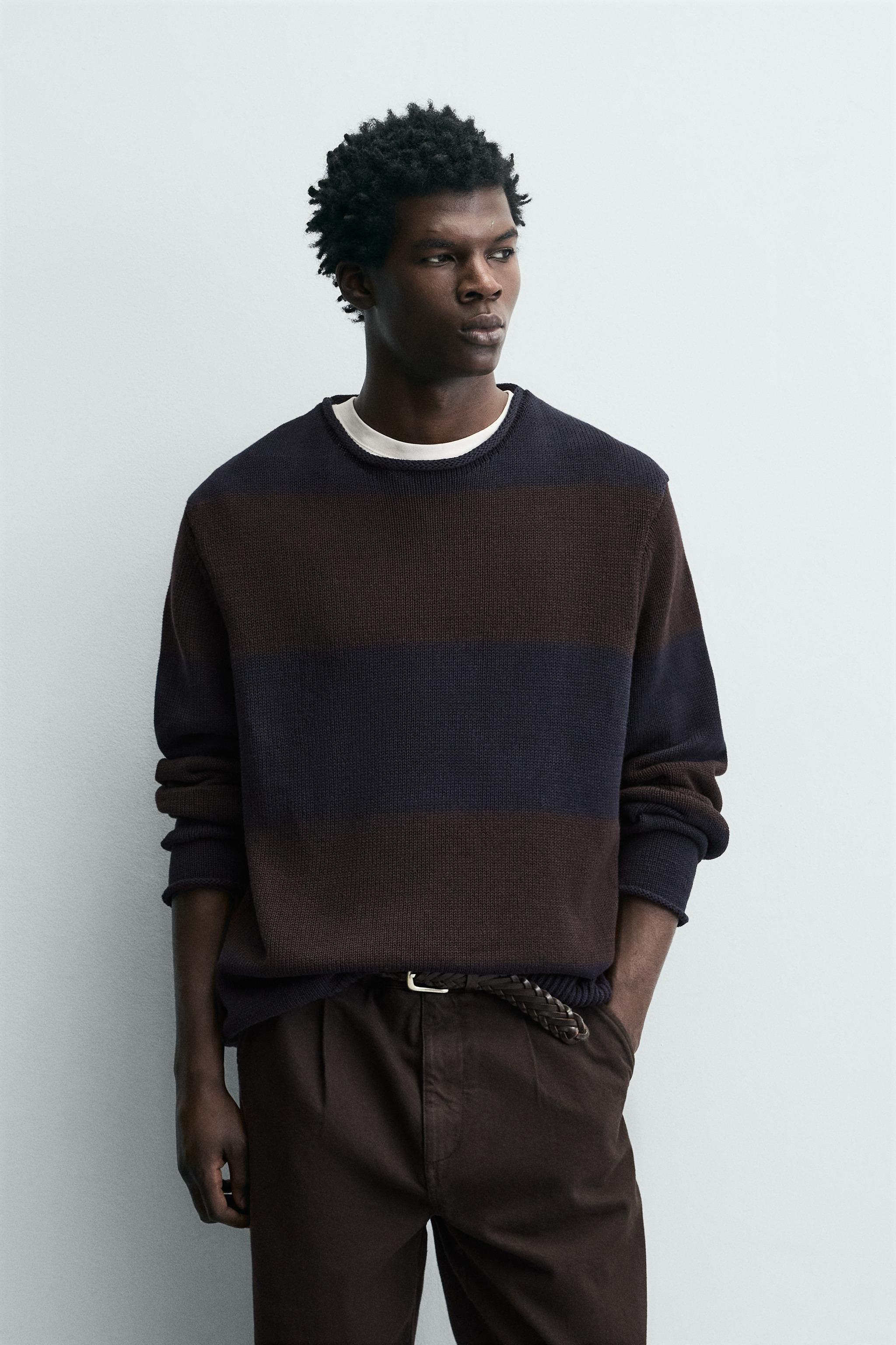 PULL EN JACQUARD À RAYURES
