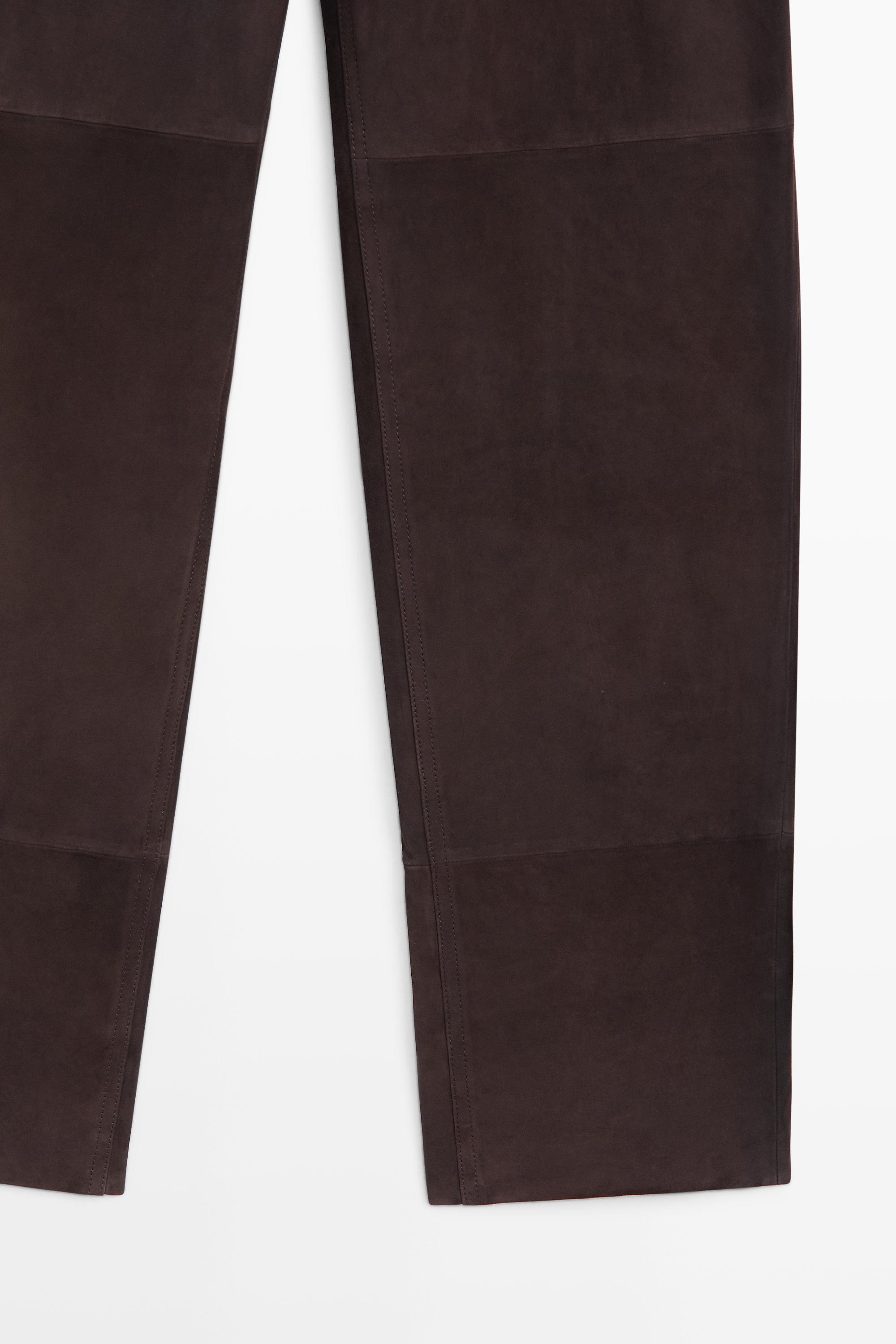 Pantalon en cuir daim