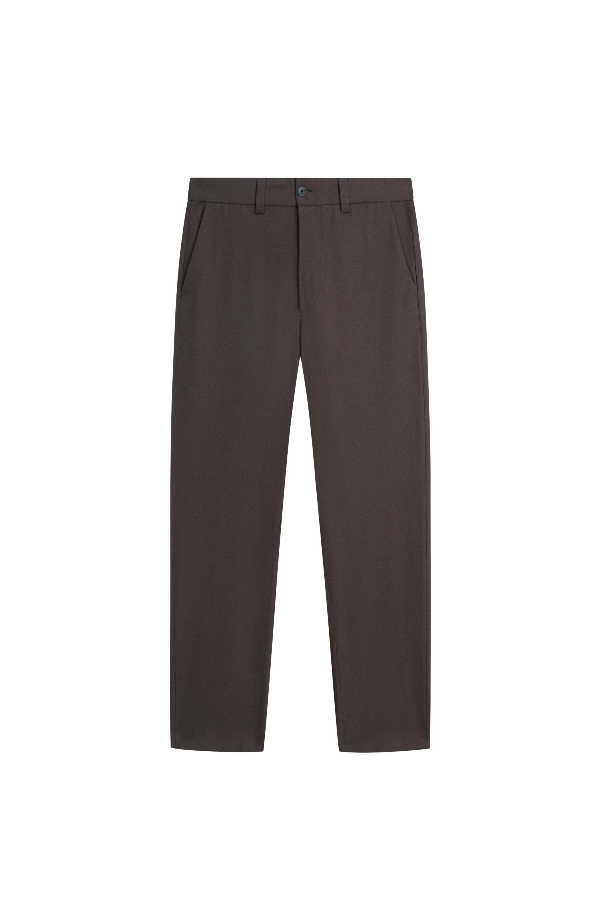 100% cool wool total look pants — Brown