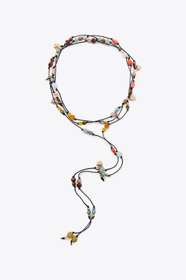 COLLIER LACET MULTIPOSITION FANTAISIE - Noir de Zara - Image 3