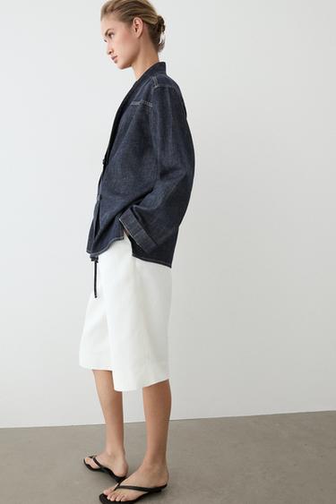 Sobrecamisa denim total look - Azul de Zara