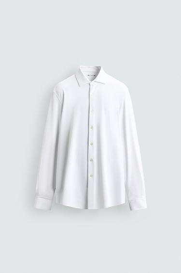 STRETCH TEXTURED SHIRT - White by Zara