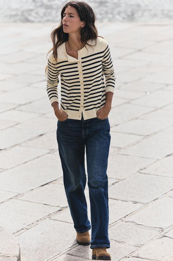 STRIPED KNIT CARDIGAN - striped by Zara - Image 0