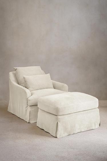 Zara FOOTSTOOL 01 - Light beige - Image 0