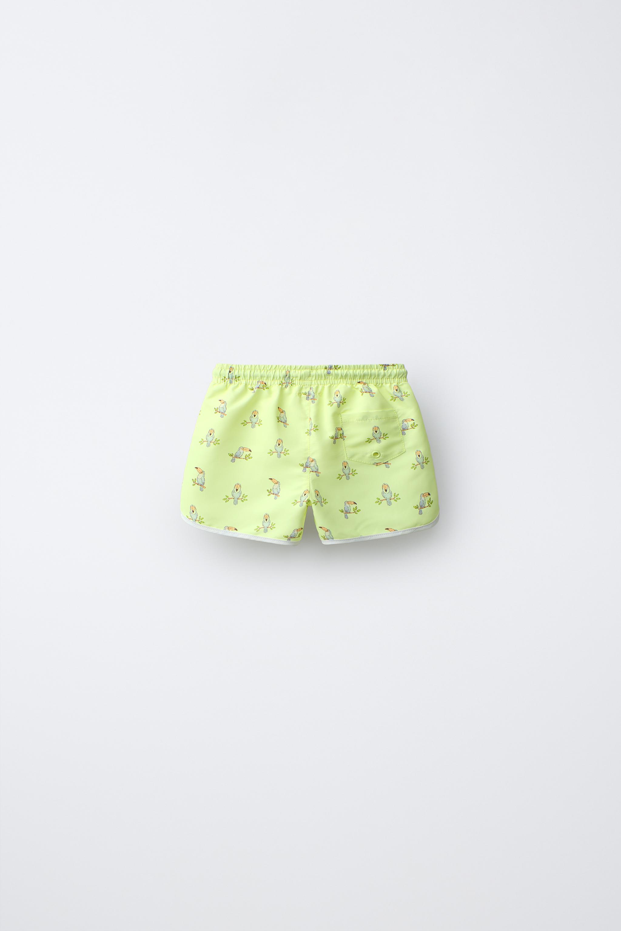 1-6 JAAR / ZWEMSHORT MET TOEKANS - LIMOEN LICHT | ZARA Nederland