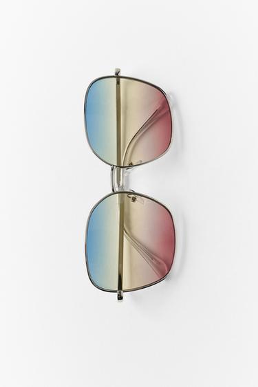SQUARE METAL SUNGLASSES — Silver 1