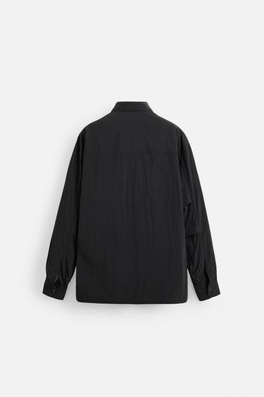 CHEMISE FLUIDE À POCHES UTILITAIRES - Noir de Zara - Image 9