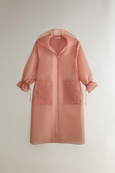 세미시스루 오간자 파카 - Zara의 로즈핑크 - 이미지 0