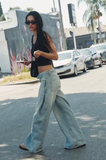 JEAN TRF CEINTURE TAILLE MI-HAUTE - Bleu clair de Zara - Image 1