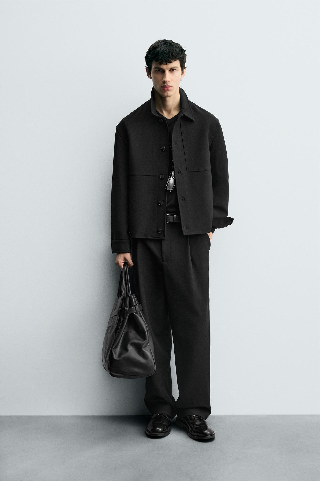 ZARA PLEATED RELAXED FIT PANTS