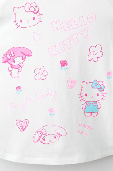 T-SHIRT BRODERIES HELLO KITTY © SANRIO - Blanc de Zara - Image 3