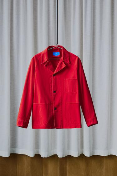 КУРТКА-РУБАШКА С КАРМАНАМИ AARON LEVINE X ZARA — КРАСНЫЙ от Zara