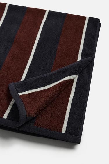 STRIPED BEACH TOWEL - Black / Brown by Zara - Image 2