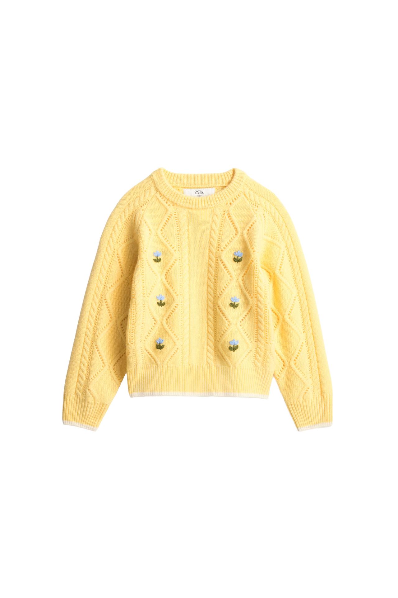 100% WOOL JUMPER WITH EMBROIDERED FLOWERS LIMITED EDITION