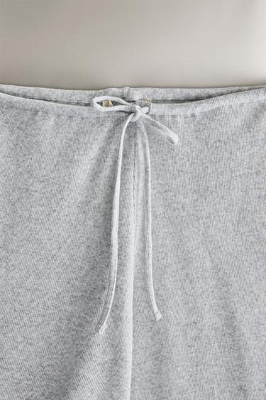 PANTALON LONG CÔTELÉ - Gris de Zara - Image 1