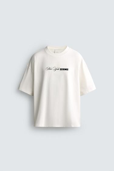 RELAXED FIT T-SHIRT - White by Zara