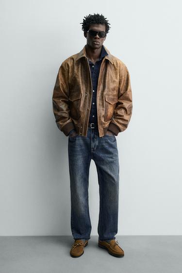 LEATHER DRESS LOAFERS - Beige by Zara - Image 0