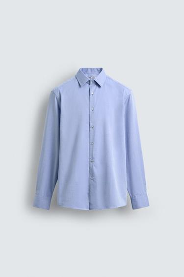 CAMISA REGULAR FIT - Azul de Zara