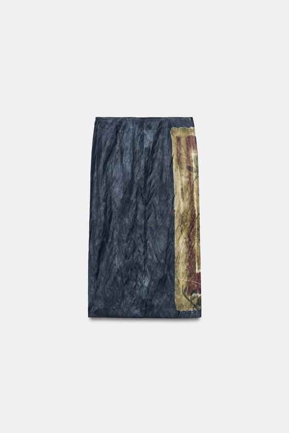 JUPE MIDI IMPRIMÉE ZW COLLECTION - Multicolore de Zara - Image 9
