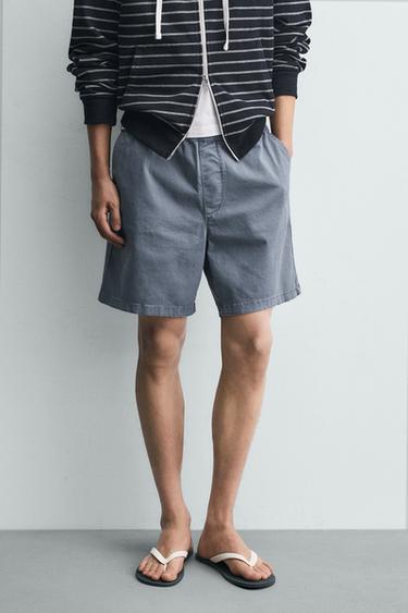 برمودا تويل RELAXED FIT - أزرق فاتح الخاص بـ Zara