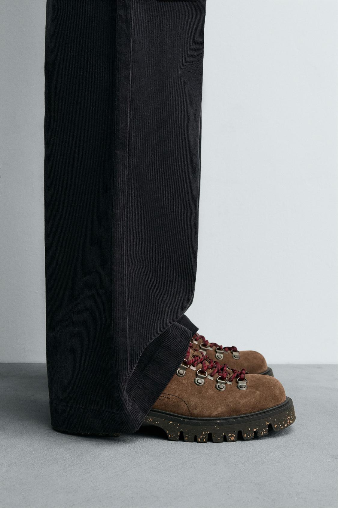 КОЖАНЫЕ ТРЕККИНГОВЫЕ БОТИНКИ ZARA