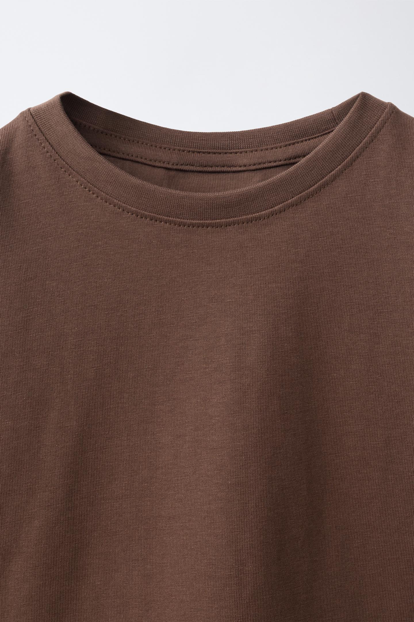Детские футболки Zara 3-PACK OF Striped and Plain Long Sleeve T-SHIRTS, цвет: Серый зелёный — фото 4