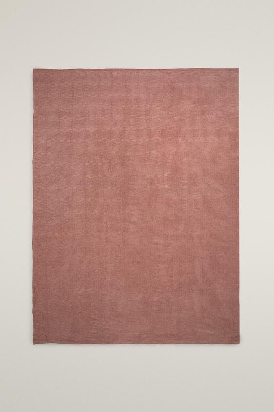 CHENILLE JACQUARD THROW - Pale pink by Zara - Image 0