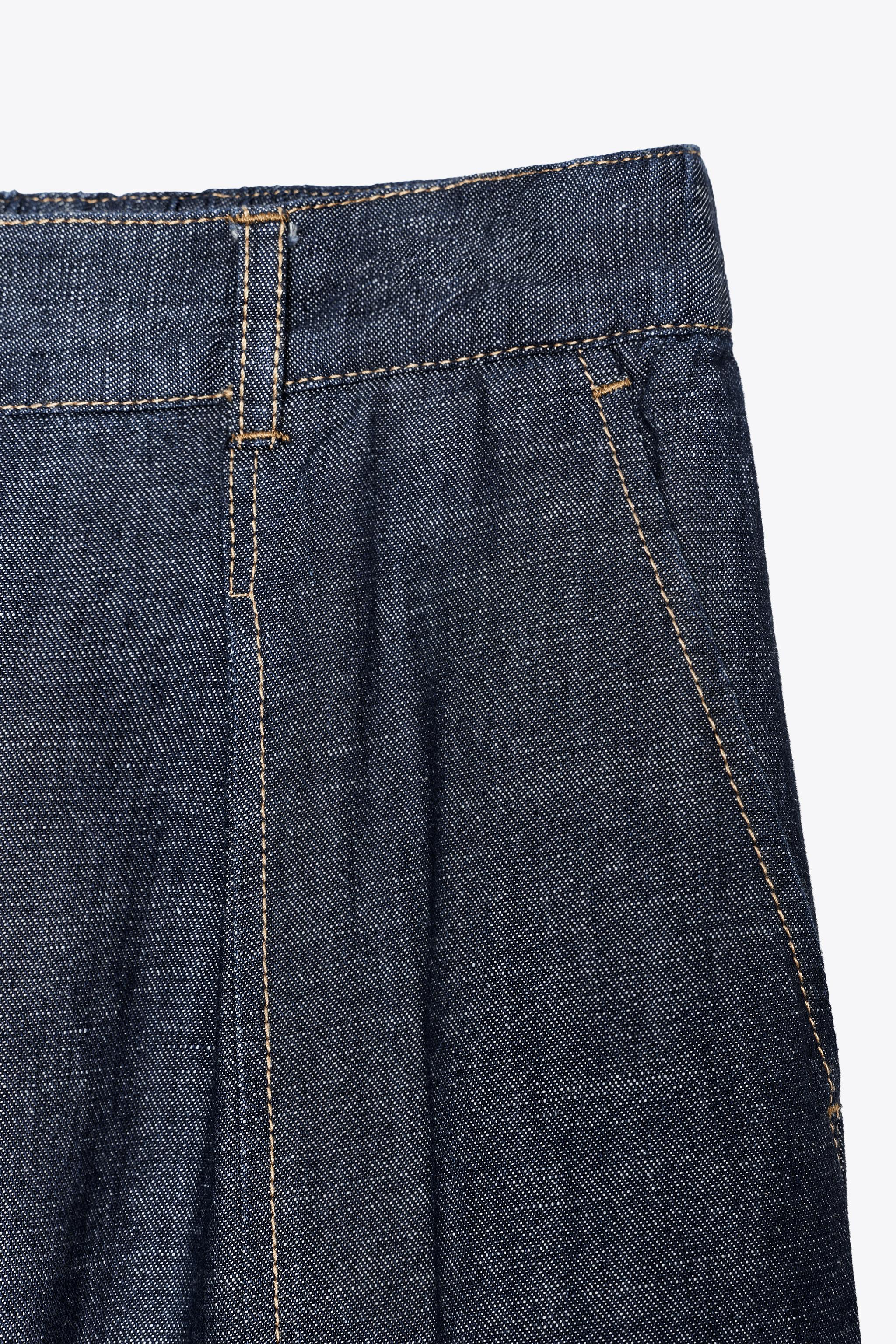 PANTALON LARGE AVEC LIN