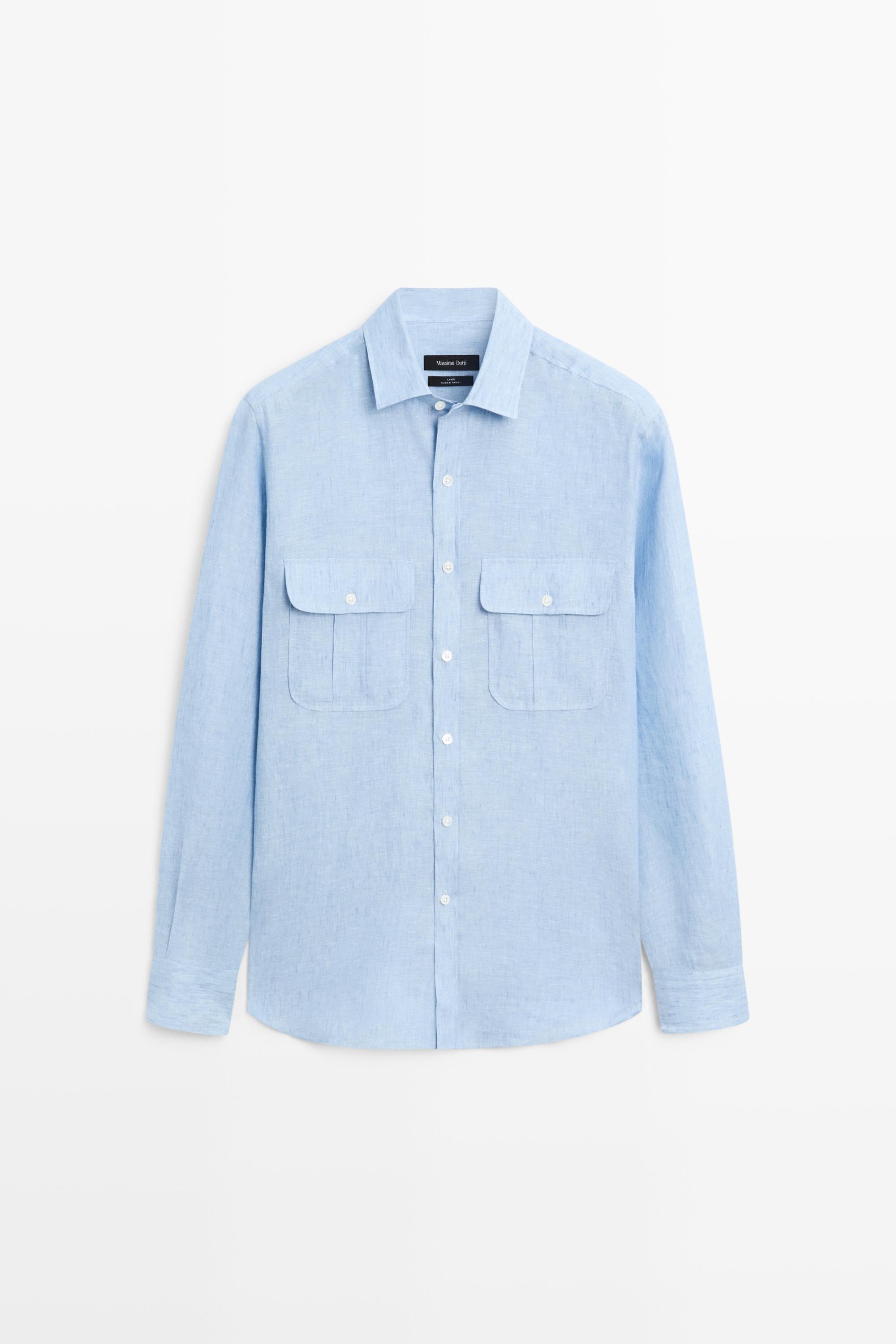 Chemise regular fit 100 % lin