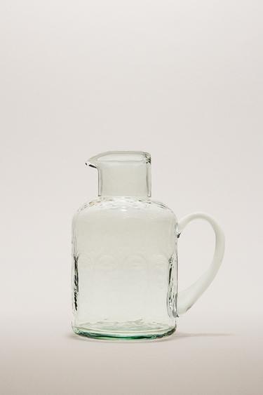 HAMMERED GLASS JUG - Transparent by Zara