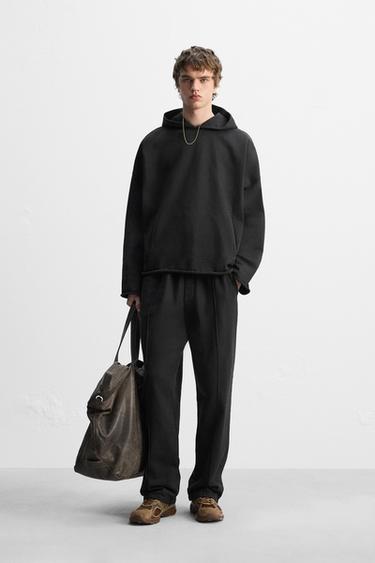 OVERSIZE FIT HOODIE - Anthracite grey by Zara