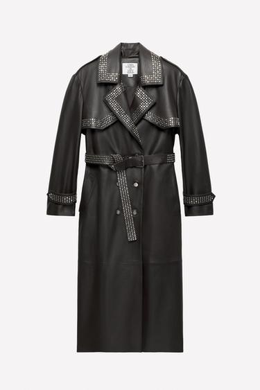 LEATHER STUDDED TRENCH COAT LUDOVIC DE SAINT SERNIN x ZARA - Dark brown by Zara