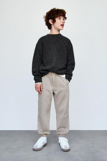 Zara ELASTIC JOGGER PANTS - Sand - Image 0