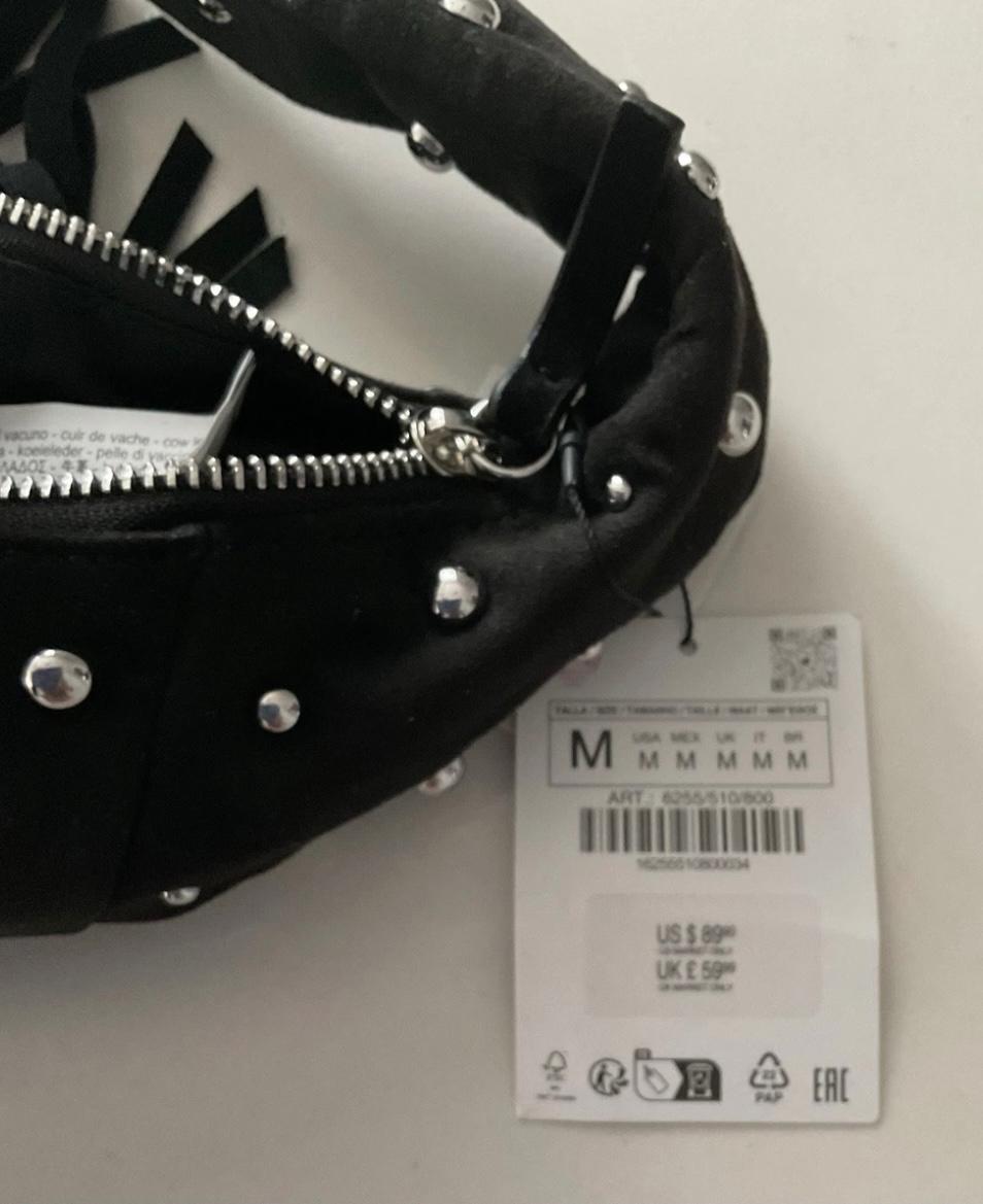 OVAL FRINGED STUDDED BAG 100 COW LEATHER - Image 7