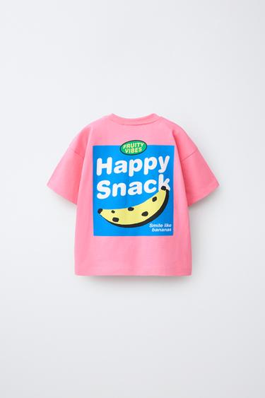 تيشيرت بطبعة موز - وردي by Zara