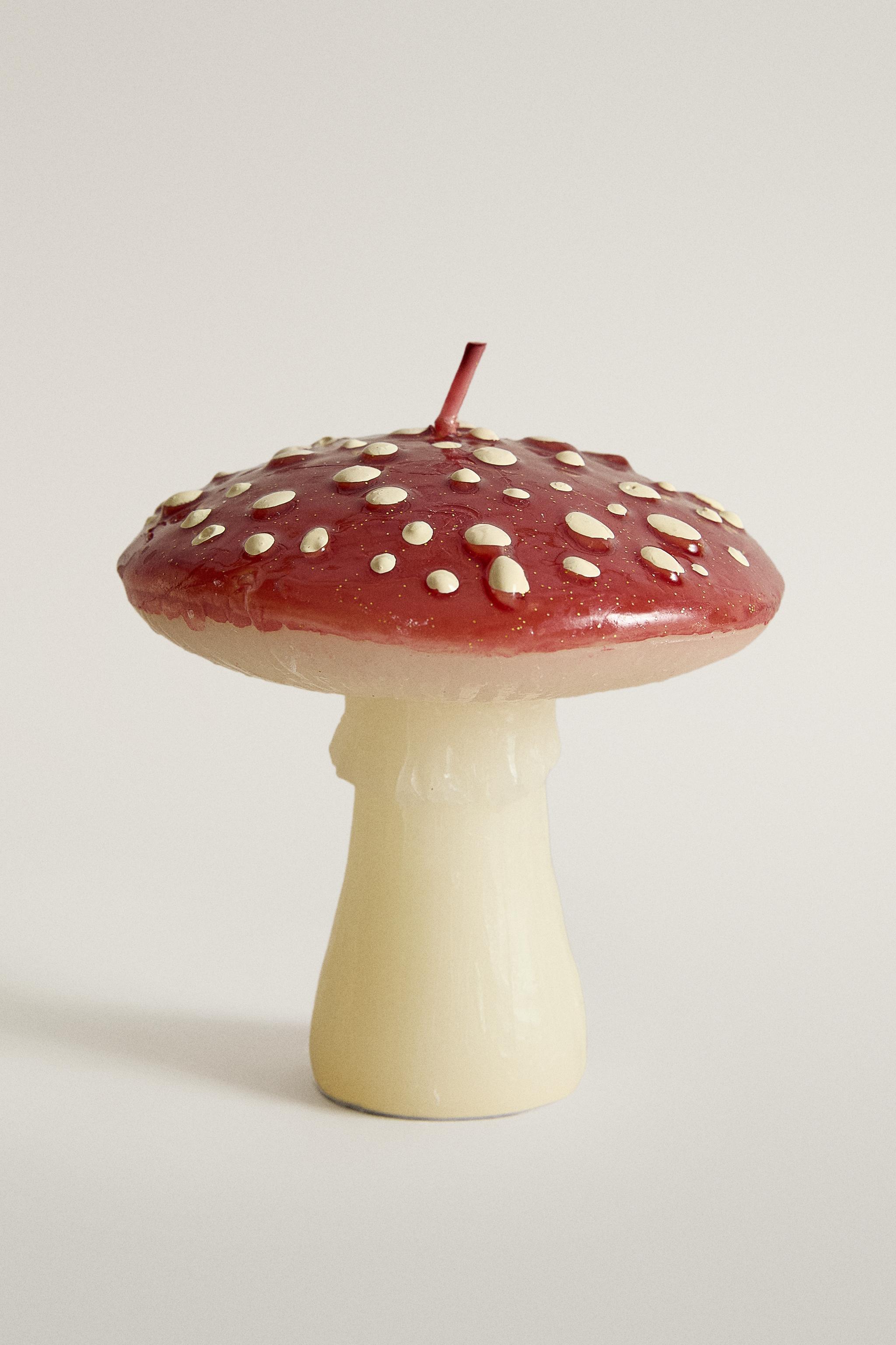 BOUGIE DÉCORATIVE CHAMPIGNON DE NOËL