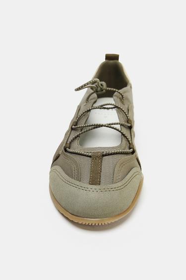 BALLERINES SPORT ÉLASTIQUES - Vert de Zara - Image 4