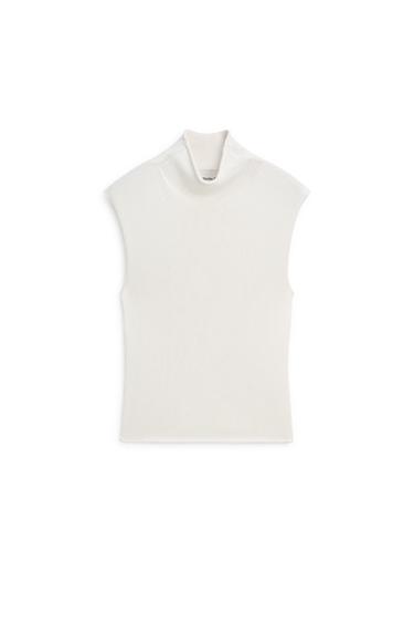 Top punto cuello perkins algodón seda - LIMITED EDITION - Crudo de Zara