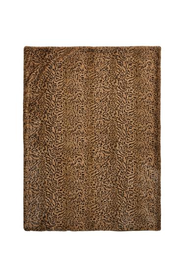ANIMAL-PRINT FUR BLANKET - tiger by Zara