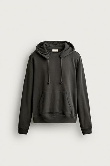 CREWNECK HOODIE SWEATSHIRT - Dark grey by Zara
